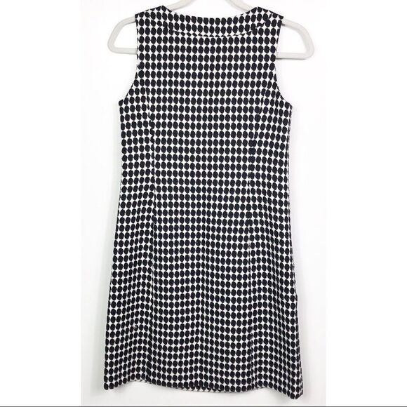LOFT shift dress, black and white print, 2 petite - Picture 3 of 6